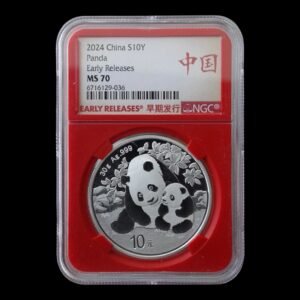Panda 2024 – 30 Gr. Plata .999 – 10 Yuan China – NGC MS70 – Early Releases