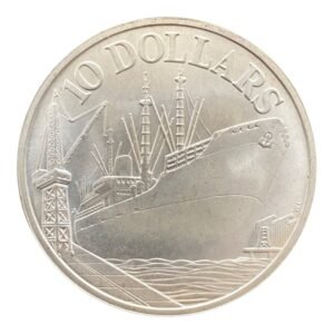 Moneda 10 Dolares -Plata- Singapur