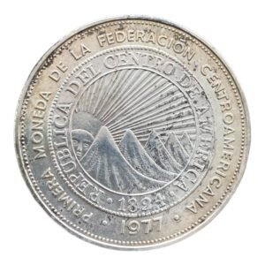 Moneda 25 Colones -Plata- El Salvador
