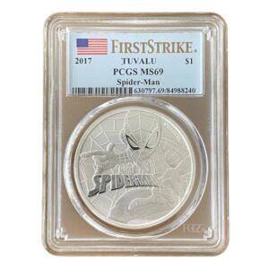 1 Dollar Spiderman  - Tuvalu 2017 - Certificada PCGS MS69 (First Strike)