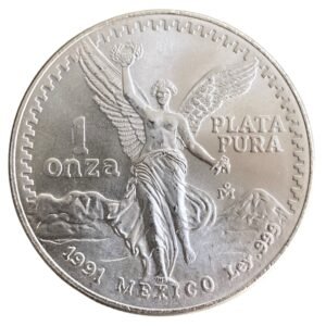 Moneda Libertad 1 Onza de Plata .999 – Mexico 1991