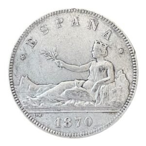 5 Pesetas 1870 - Gobierno Provisional  (Duro de Plata) -24,79 Gr.