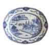 Antigua Bandeja China en Porcelana Blanca y Azul Siglo XVIII
