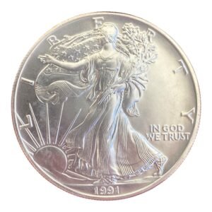 Moneda 1 Onza de Plata American Eagle 1991 - ( Circuladas)