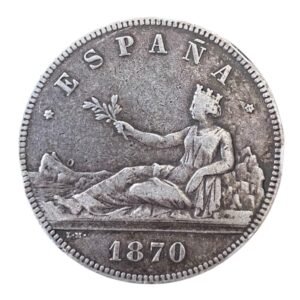 5 Pesetas 1870 - Gobierno Provisional  (Duro de Plata) 24,80 Gr.