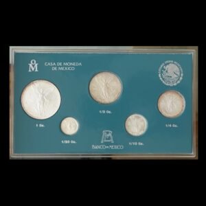 Set 1, 1/2 , 1/4, 1/10 y 1/20 Onzas de Plata Libertad Mexico - 1993