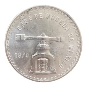 Moneda 1 Onza de Plata Mexico - 1979 Balanza y Prensa ( Brillo Original)