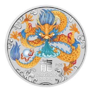 1/2 Onza de Plata Año del Dragon 2024- Serie Lunar III (Coloreada)