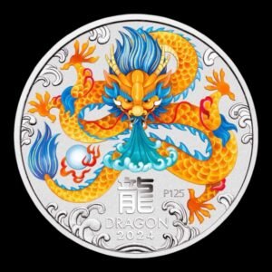 Dragon Serie Lunar III Año 2024 - 1 Onza de Plata .999 - (Coloreada)
