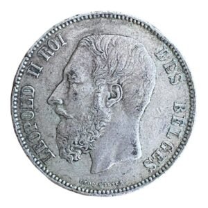 5 Francs - Léopold II-  Belgica 1873 ( Duro de Plata) 24.77 Gr