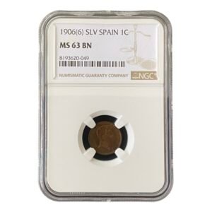 Moneda 1 Centimo Alfonso XIII-  1906 SLV  España - NGC MS63