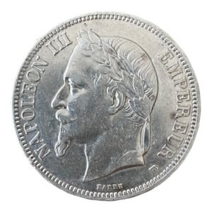 5 Francs - Napoleon III-  Francia 1867  “BB” ( Duro de Plata) 24,89 Gr