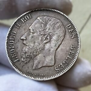 5 Francs - Léopold II-  Belgica 1873 ( Duro de Plata) 24.76 Gr
