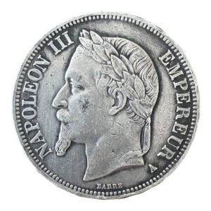 5 Francs - Napoleon III-  Francia 1867  “A” ( Duro de Plata) 24,87 Gr