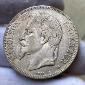 5 Francs - Napoleon III-  Francia 1867  “BB” ( Duro de Plata) 24,80 Gr.