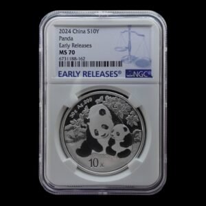 Moneda de Plata Panda 2024 - Certificada NGC MS70 - Early Releases