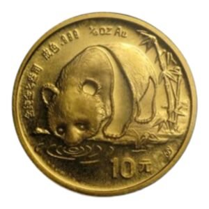 Moneda Panda 1/10 Oro - 10 Yuan China 1987 ( Sellada)