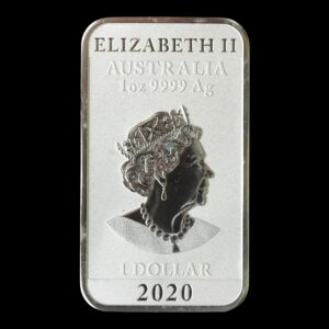 Alternative view of Australia – 1 Dólar “Dragon Rectangular” 2020 – 1 Onza de Plata .9999 – Perth Mint