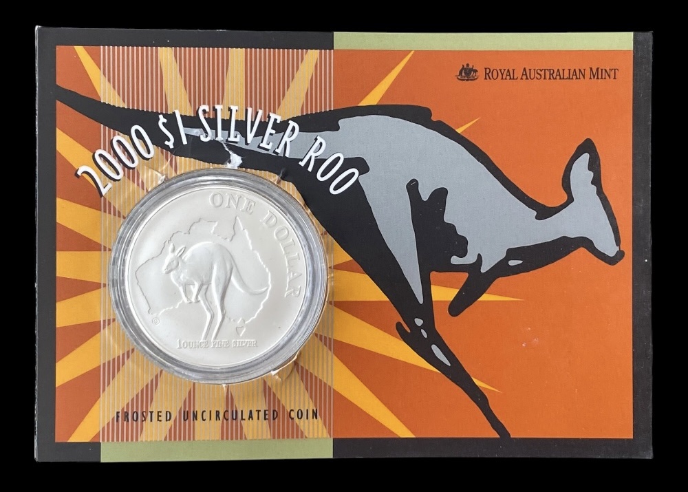 Moneda 1 Onza de Plata Kanguro 1$ - Año 2000 - Royal Australian Mint - Imagen 3