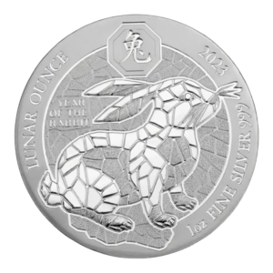 Moneda 1 Onza de Plata Año Lunar Conejo - Rwanda 2023