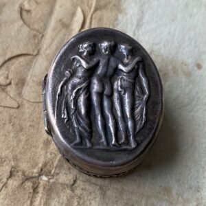 Antigua Cajita Pastillero De Plata
