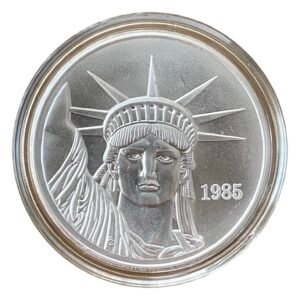 1 Onza de Plata .999 Round - Medalla Liberty Trade Silver 1985 USA