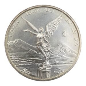 Moneda Libertad 1 Onza de Plata .999 - Mexico 1997 ( !RARA!)