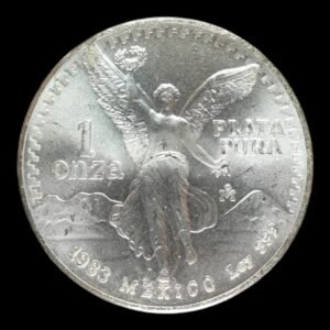 Moneda Libertad 1 Onza de Plata .999 - Mexico 1983