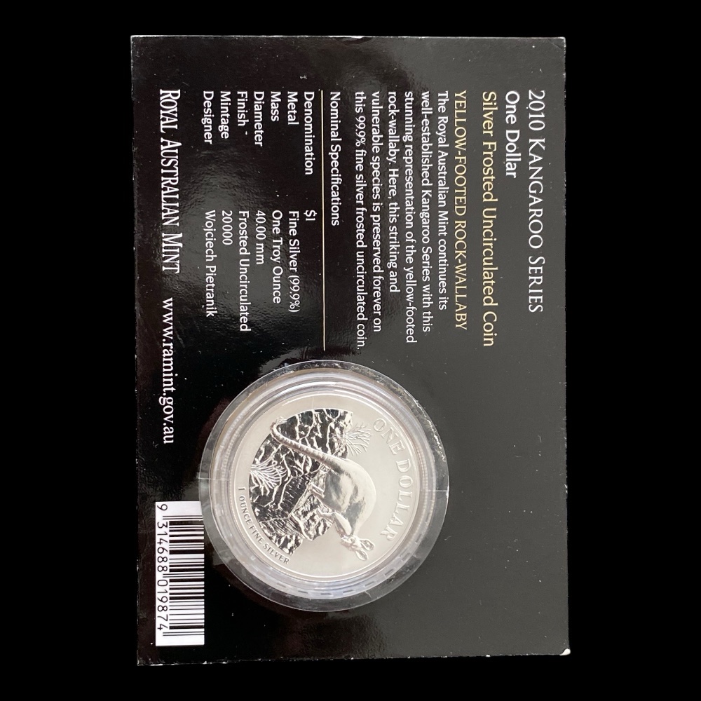 Moneda 1 Onza de Plata Kanguro 1$ - Año 2010 - Royal Australian Mint - Imagen 3