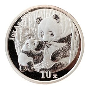 Moneda 1 Onza de Plata Panda - 10 Yuan China 2005 ( Pequeñas Manchas )