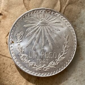 Moneda 1 Peso de Plata - Mexico 1943 - 16,73 Gr. (Brillo Original)