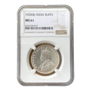 Moneda de Plata 1  Rupee - George V 1920 (B) - NGC MS 61