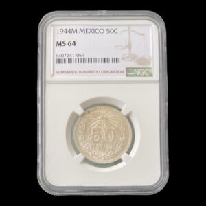 Moneda 1 Peso de Plata - Mexico 1944 - NGC MS64