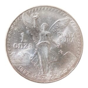 Moneda 1 Onza de Plata .999 Libertad - 1987 Mexico