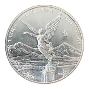 Moneda 1 Onza de Plata .999 Libertad - Mexico 2003 ( Manchas)