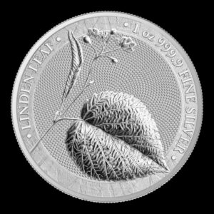 Germania Mint – 5 Mark – 2022 – “Hoja de Tilo (Linden Leaf)” – 1 Onza de Plata .999 – Certificado