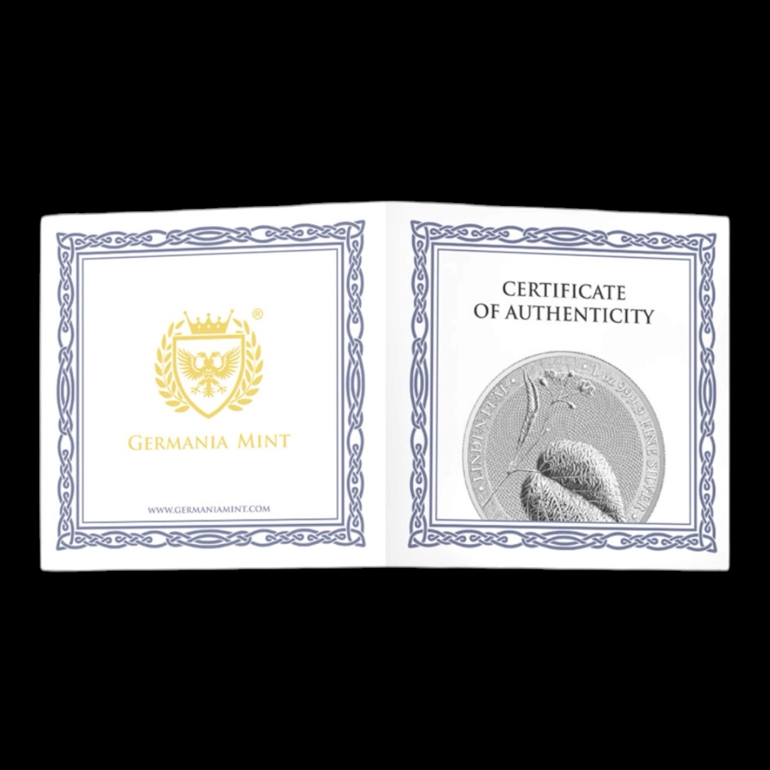 Germania Mint – 5 Mark – 2022 – “Hoja de Tilo (Linden Leaf)” – 1 Onza de Plata .999 – Certificado - Imagen 3
