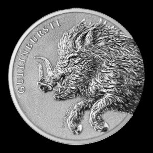 Germania – 5 Mark – 2025 – “Germania Beasts: Gullinbursti” – 1 Onza de Plata .9999 – BU