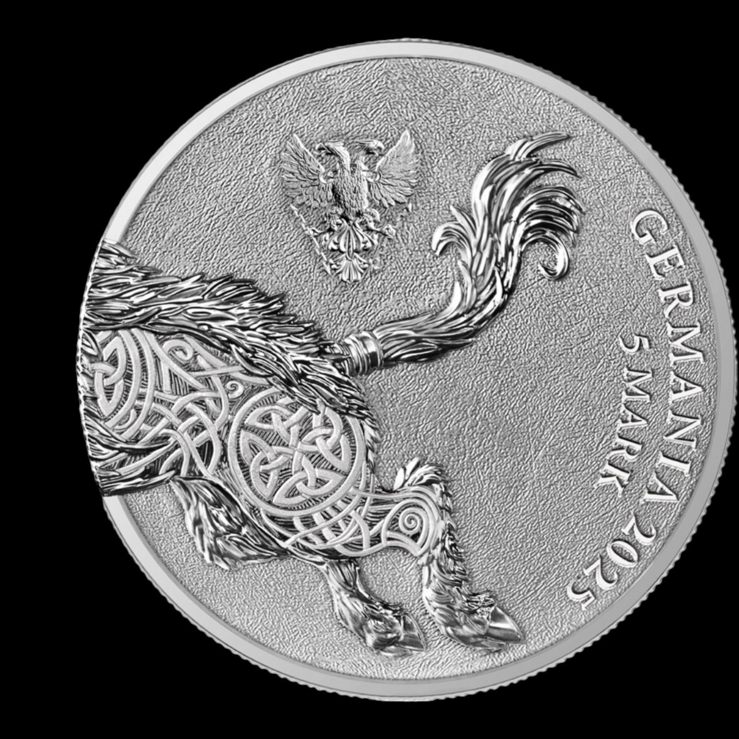 Germania – 5 Mark – 2025 – “Germania Beasts: Gullinbursti” – 1 Onza de Plata .9999 – BU - Imagen 2
