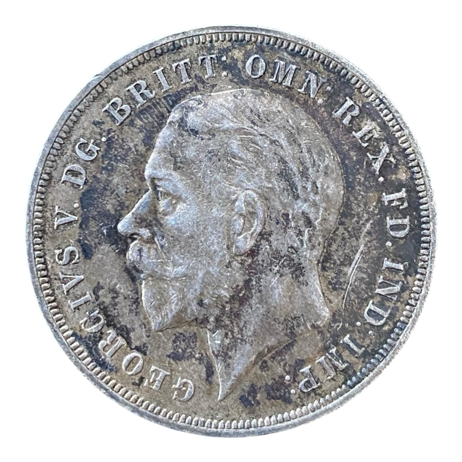 Moneda 1 Crown de Plata - Gran Bretaña 1935 - Imagen 2