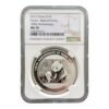 Moneda Conmemorativa Panda 2012 "100 Aniversario Banco de China" – 1 Oz. Plata .999 – NGC MS70