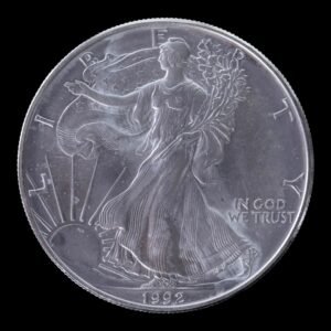 EE. UU. – Moneda 1 Dollar - 1 Onza de Plata .999 ‘American Eagle’ – 1992 – ( Manchas)