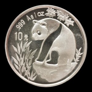 Moneda Panda 1993 – 1 Onza de Plata .999 – 10 Yuan China (Fecha Grande)