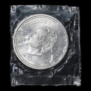 Alternative view of España – 2000 Pesetas – 1999 – “Xacobeo Año Jubilar de Santiago” – Plata .925 – SC