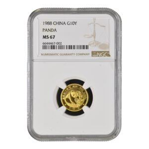 Panda 1988- 1/10 oz ORO - Certificada NGC MS67