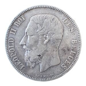 5 Francs - Léopold II - Belgica 1867 ( Duro de Plata) 24,70 Gr