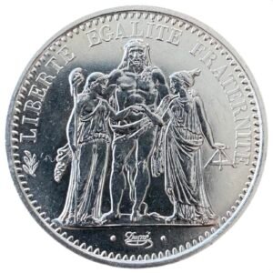 Moneda de Plata 10 Francs - "Hercules"-  Francia 1972