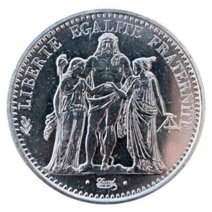 Moneda de Plata 10 Francs - "Hercules"-  Francia 1971