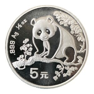 Moneda Panda 1993 – 1/2 Onza de Plata .999 – 5 Yuan China