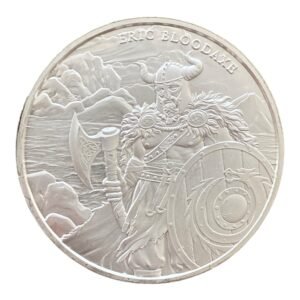 1 Onza  “ Eric BloodAxe” Plata .999 Serie Guerreros Legendarios - Round ( Token)
